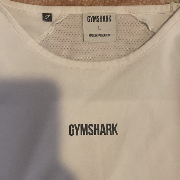 L white long sleeve gymshark crop top - Picture 2 of 2